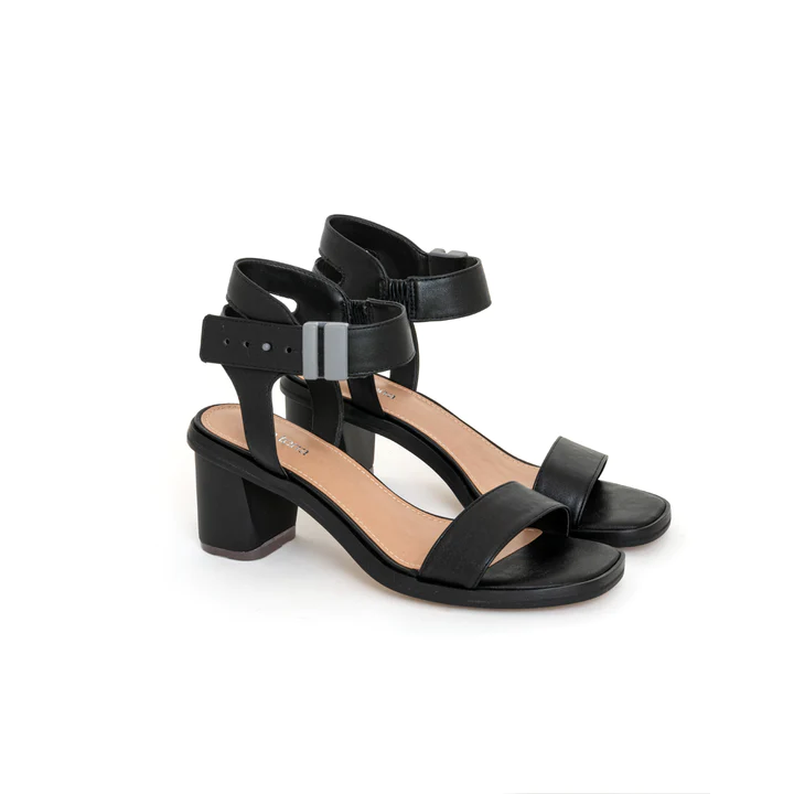 Cora Vegan Block Heel Square Toe Sandals